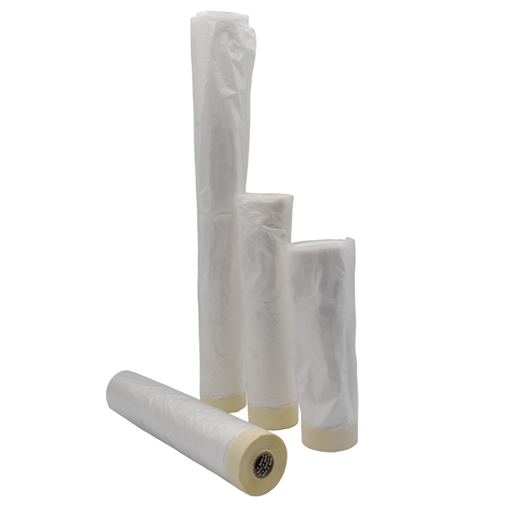 Plastic with adhesive tape